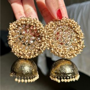Oversized Gold Indian Jhumka